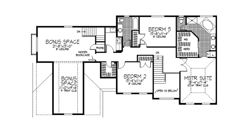Traditional House Plan Second Floor - Cantwell Colonial Home 091D-0317 - Search House Plans and More