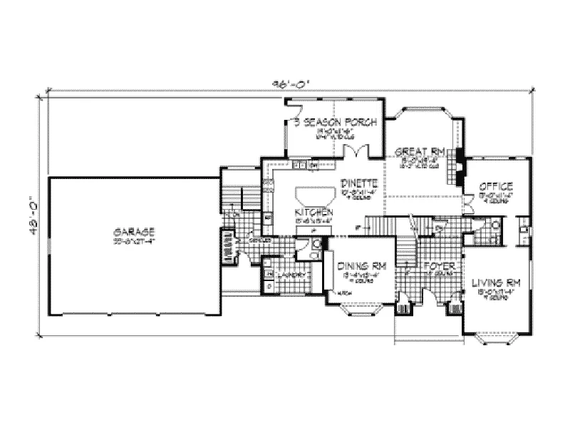 Traditional House Plan First Floor - Martinas European Home 091D-0363 - Shop House Plans and More