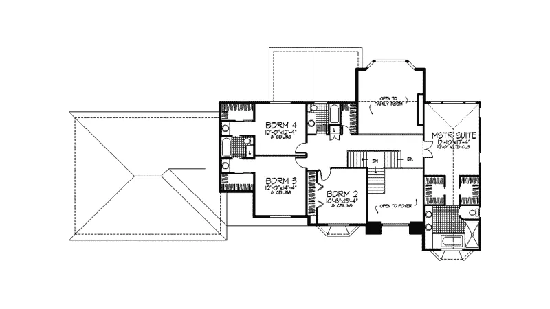 Traditional House Plan Second Floor - Martinas European Home 091D-0363 - Shop House Plans and More