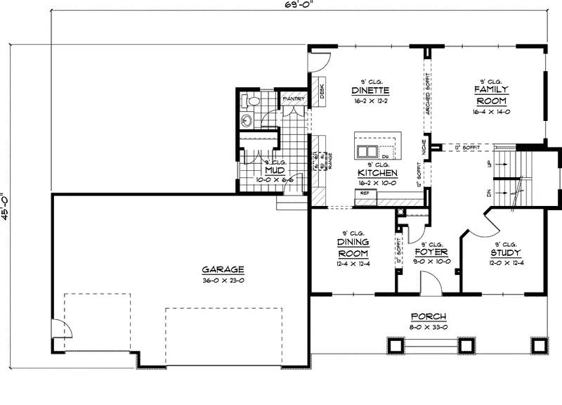 Country House Plan First Floor - Whatley Craftsman Home 091D-0399 - Shop House Plans and More