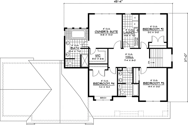 Country House Plan Second Floor - Whatley Craftsman Home 091D-0399 - Shop House Plans and More