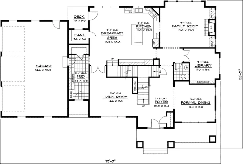Shingle House Plan First Floor - Ethan Manor Luxury Home 091D-0410 - Search House Plans and More