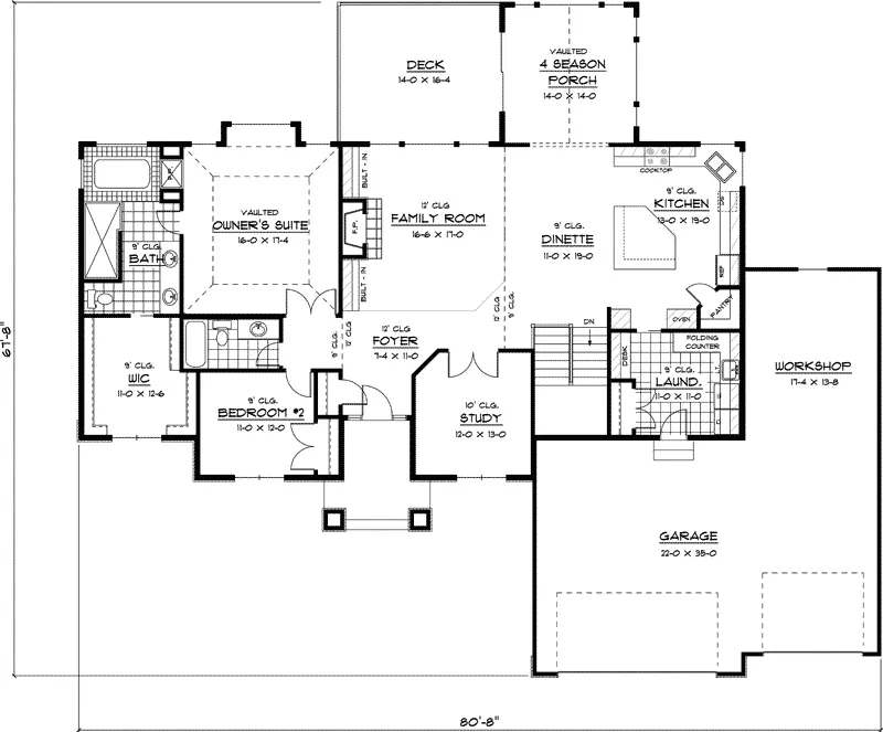 Traditional House Plan First Floor - Hillview Manor Country Home 091D-0417 - Search House Plans and More