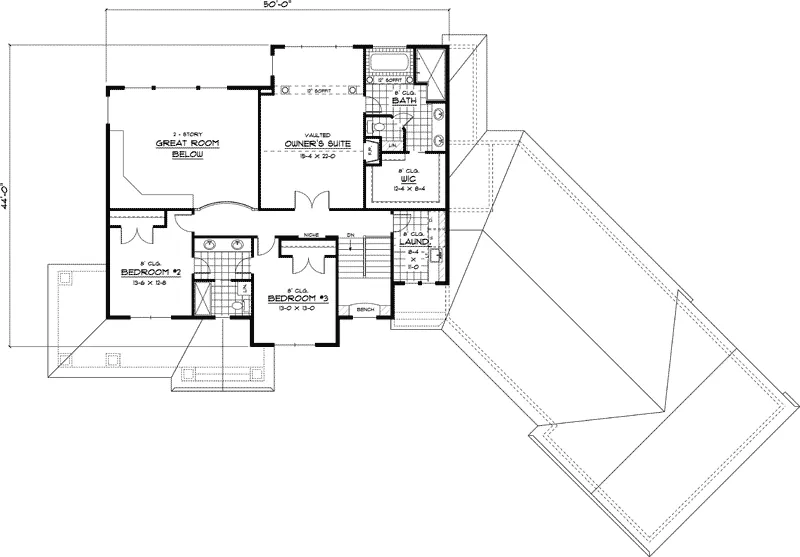 Arts & Crafts House Plan Second Floor - Avlona Arts And Crafts Home 091D-0447 - Search House Plans and More