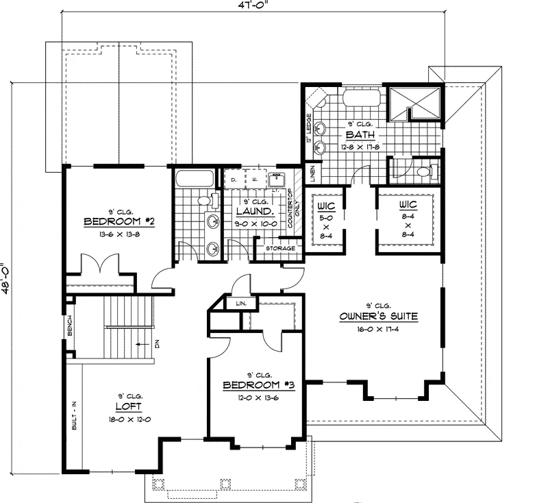 Country House Plan Second Floor - Manorgrove Prairie Style Home  091D-0448 - Shop House Plans and More