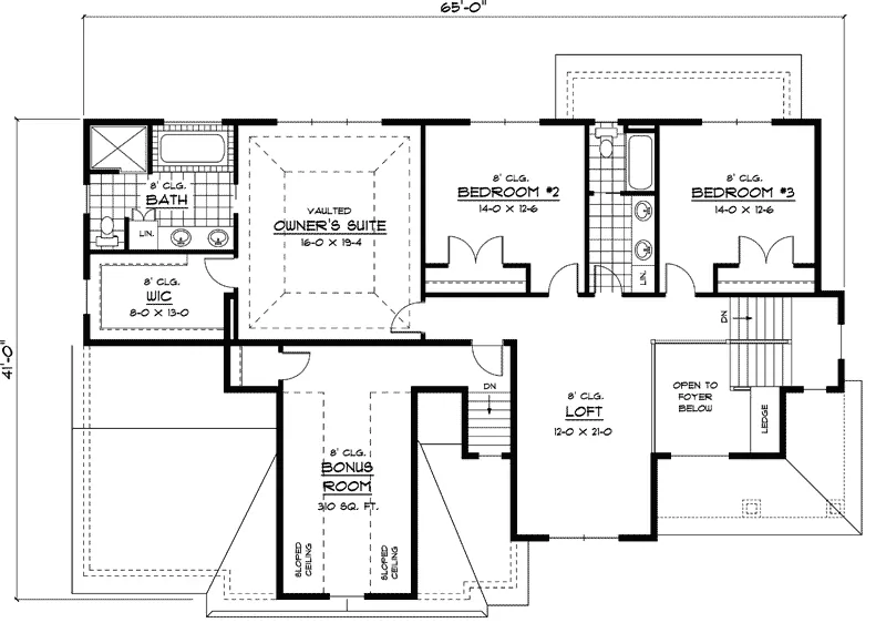 Neoclassical House Plan Second Floor - Gabrielle Traditional Home 091D-0452 - Search House Plans and More