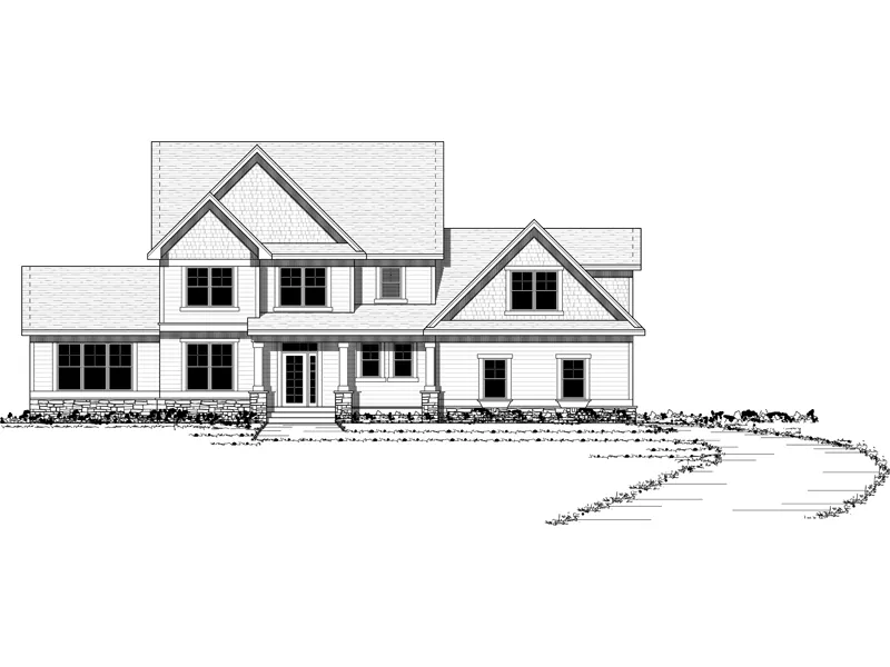 Traditional House Plan Front Image of House - Seaton Point Craftsman Home 091D-0457 - Shop House Plans and More