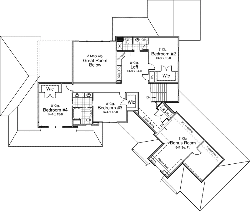 Luxury House Plan Second Floor - Vandover Place European Home 091D-0505 - Shop House Plans and More