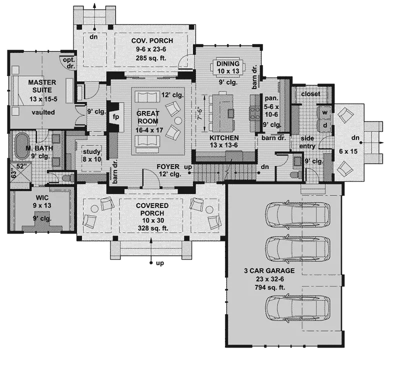 Lake House Plan First Floor - 091D-0508 - Shop House Plans and More