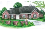 Ranch House Plan Front of Home - Caprice Park Ranch Home 092D-0103 - Search House Plans and More