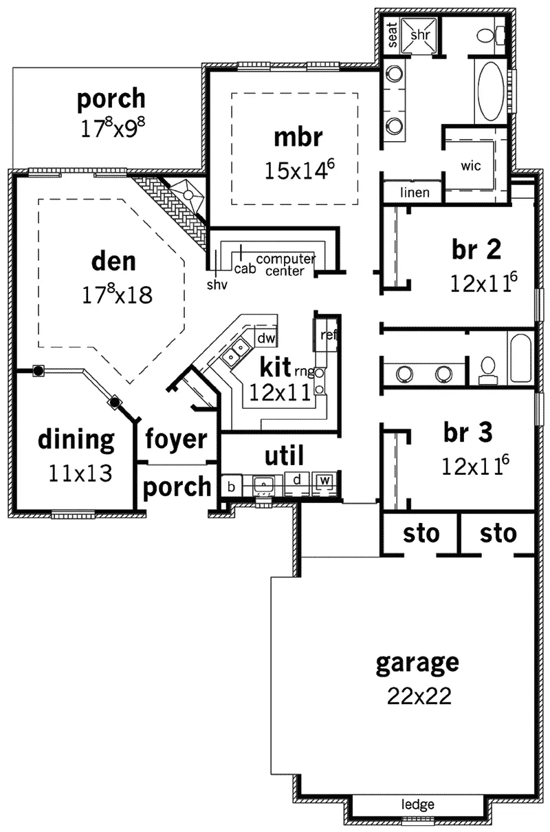 Country French House Plan First Floor - Rachel Pointe European Home 092D-0156 - Shop House Plans and More