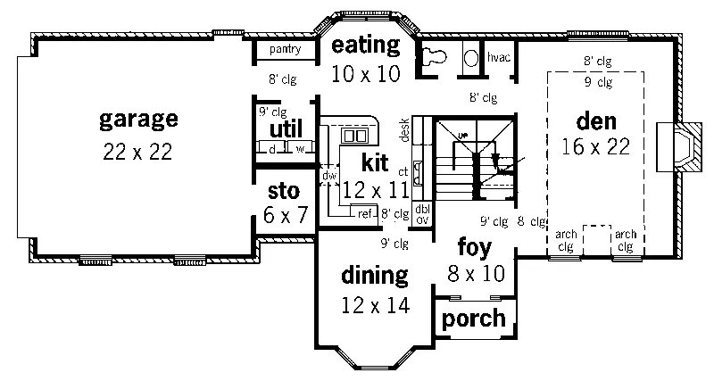 European House Plan First Floor - Gladwyn European Home 092D-0176 - Search House Plans and More