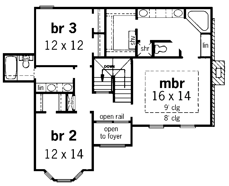 European House Plan Second Floor - Gladwyn European Home 092D-0176 - Search House Plans and More