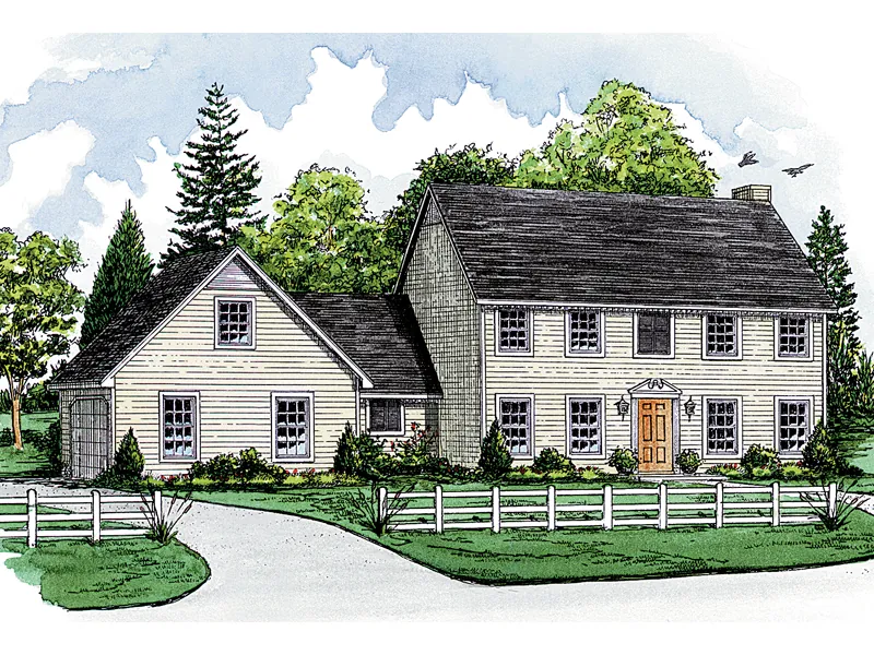 Symmetrically Pleasing Colonial Style Home
