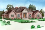 Georgian House Plan Front of Home - Packard Creek European Home 092D-0218 - Shop House Plans and More