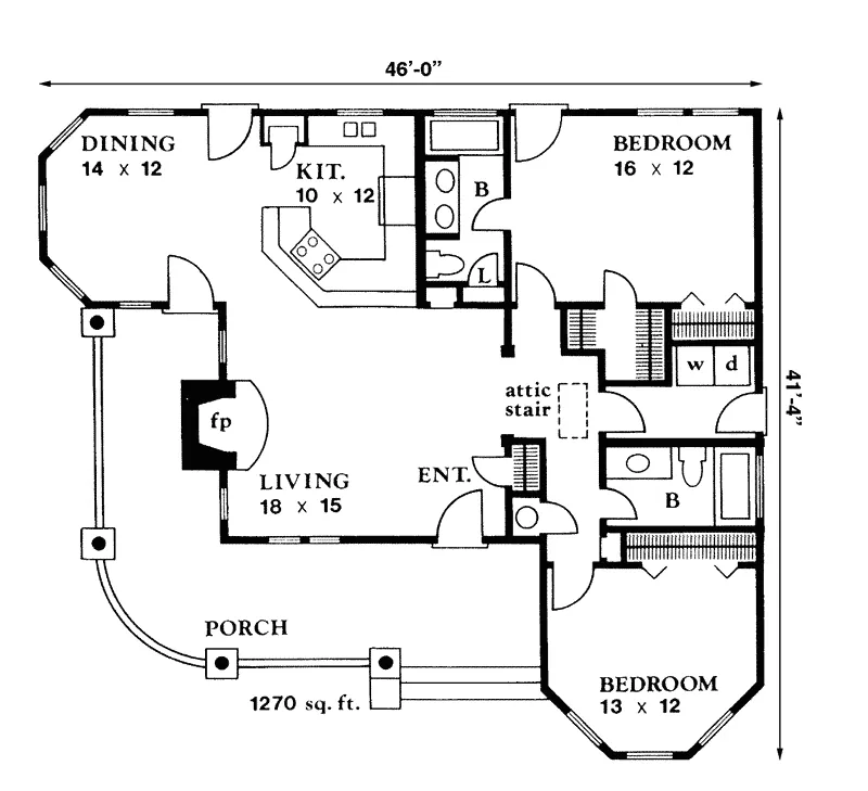 Traditional House Plan First Floor - Kemberg Craftsman Bungalow Home 095D-0005 - Search House Plans and More