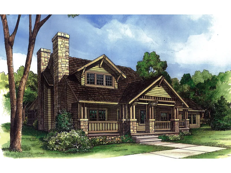 Country Bunglaow Style Home With Craftsman Accents