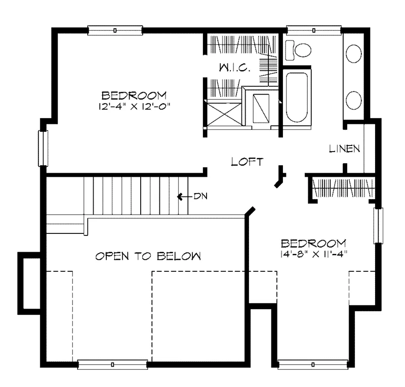 Acadian House Plan Second Floor - Faxon Farmhouse 095D-0016 - Search House Plans and More