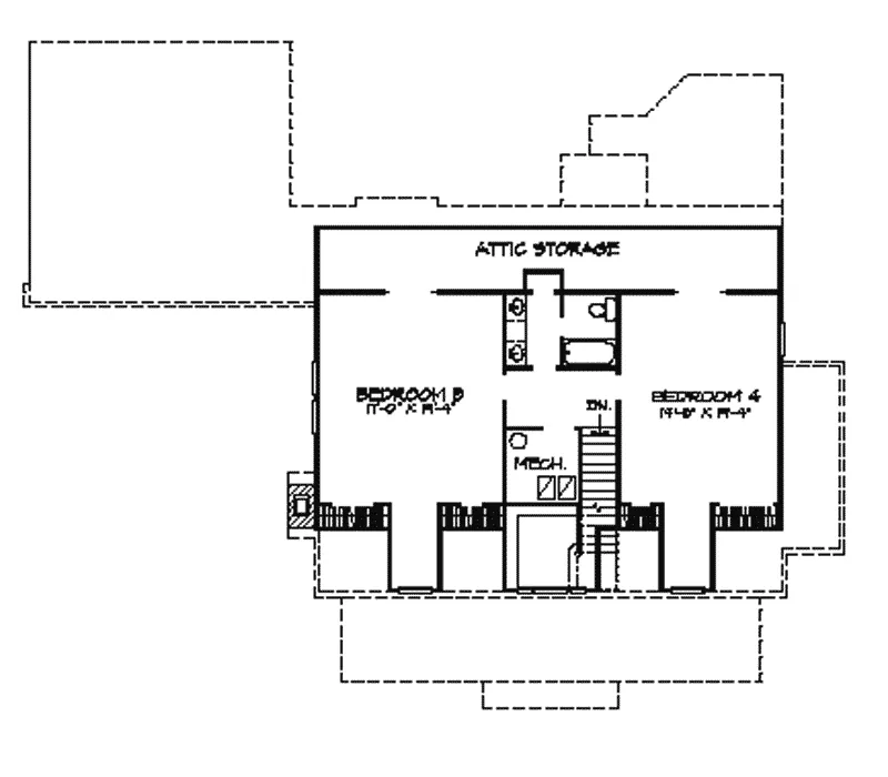 Vacation House Plan Second Floor - Masonhall Country Home 095D-0020 - Shop House Plans and More