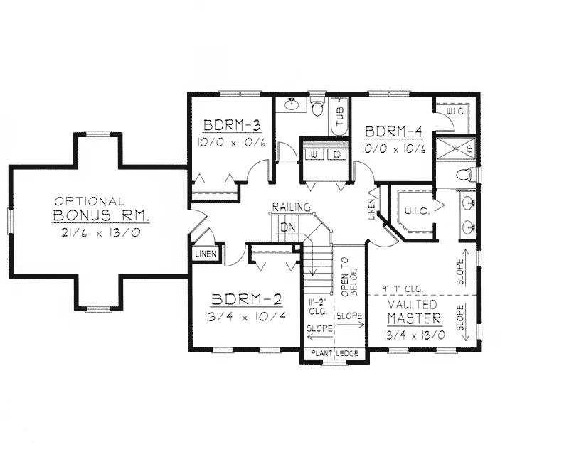 Traditional House Plan Second Floor - Suffield Farmhouse 096D-0053 - Shop House Plans and More