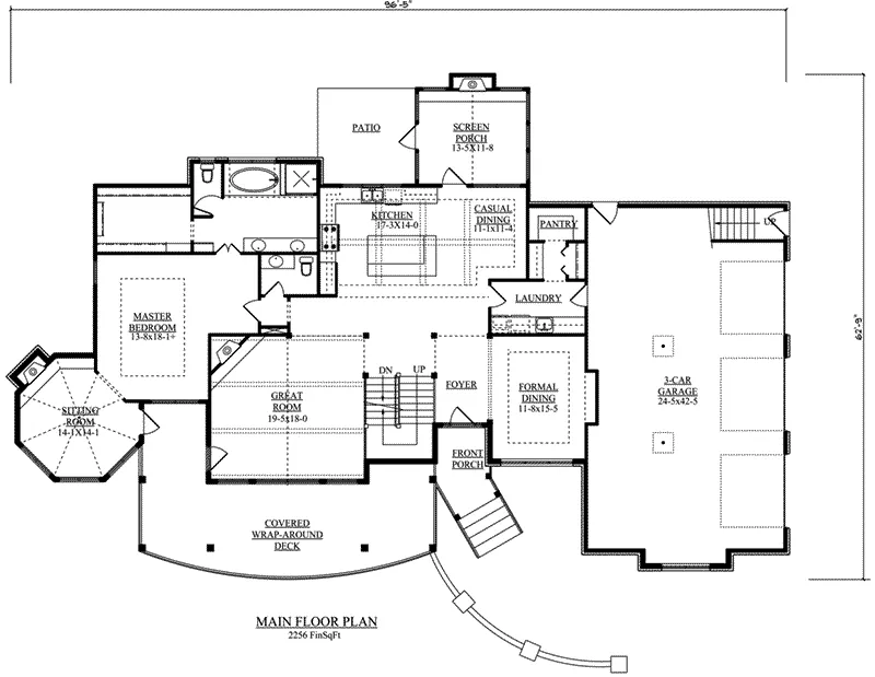 Craftsman House Plan First Floor - Sanchez Trail Rustic Home 101D-0025 - Shop House Plans and More