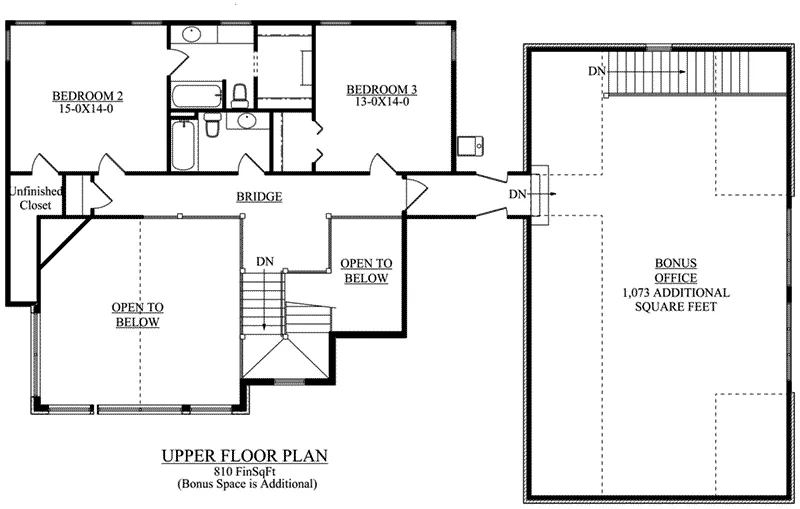 Craftsman House Plan Second Floor - Sanchez Trail Rustic Home 101D-0025 - Shop House Plans and More