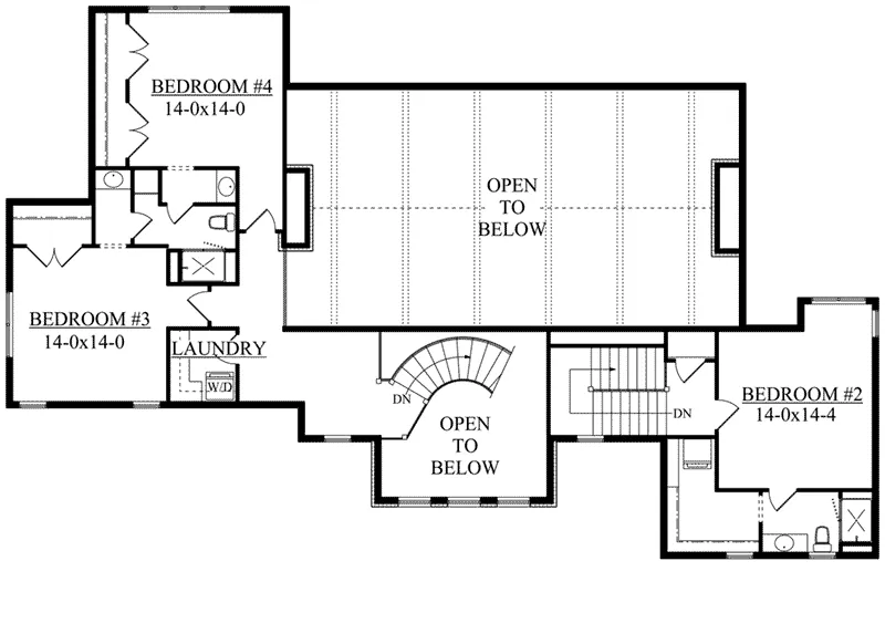 Rustic House Plan Second Floor - Purcell Bay Luxury Home 101D-0027 - Shop House Plans and More