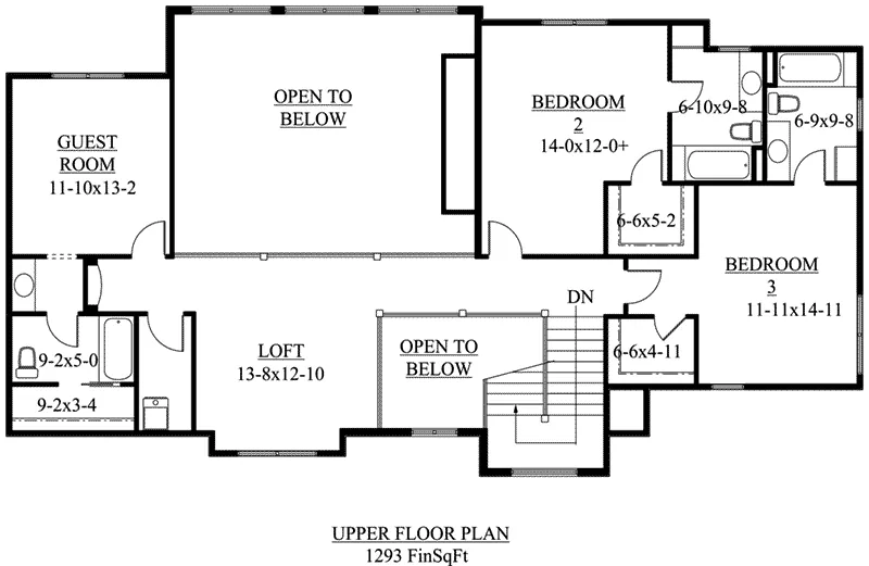Craftsman House Plan Second Floor - Granby Peak Mountain Home 101D-0032 - Search House Plans and More