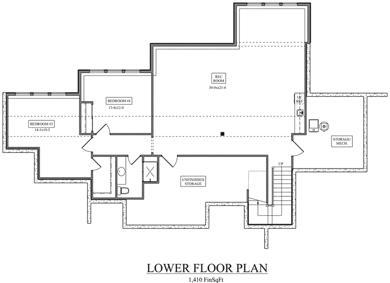Mediterranean House Plan Lower Level Floor - Paradise Beach Luxury Home 101D-0048 - Shop House Plans and More