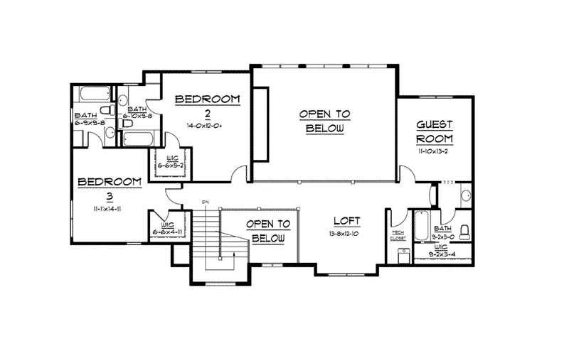 Contemporary House Plan Second Floor - Seabury Luxury Home 101S-0002 - Shop House Plans and More