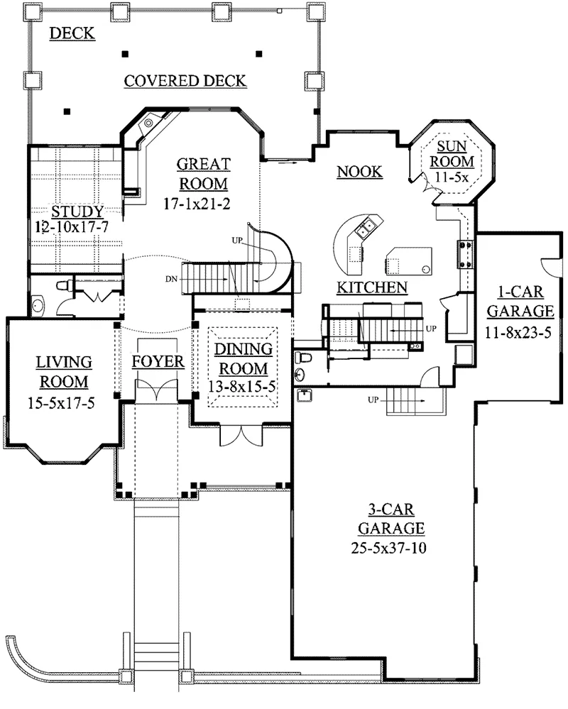 Country French House Plan First Floor - Finley Country Luxury Home 101S-0012 - Search House Plans and More