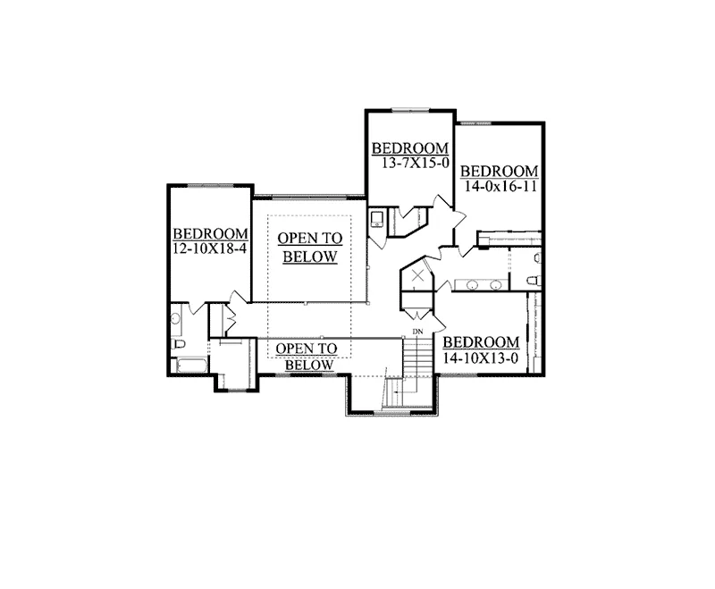 Traditional House Plan Second Floor - Elk Trail Rustic Luxury Home 101S-0013 - Search House Plans and More