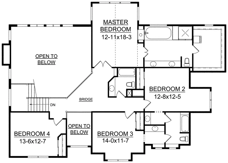 Mountain House Plan Second Floor - Nancy Lee Rustic Home 101S-0020 - Shop House Plans and More