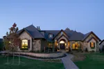 Ranch House Plan Front of Home - Brick and Stone Home 101S-0024 | Stone Exterior Home