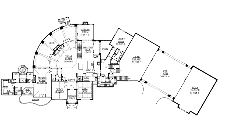 Luxury House Plan First Floor - Paxonia Luxury Home 101S-0026 - Shop House Plans and More