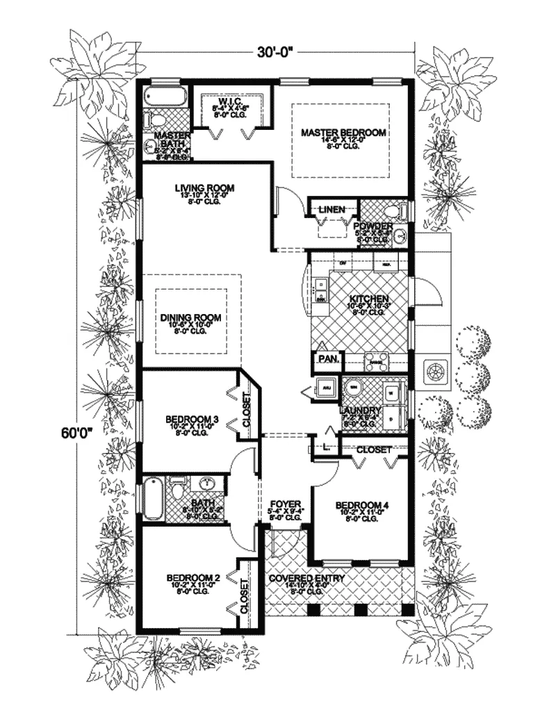 Adobe House Plans & Southwestern Home Design First Floor - Concordia Hill Ranch Home 106D-0012 - Search House Plans and More