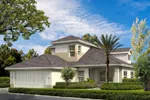 Vacation House Plan Front Photo 01 - Pompano Hill Sunbelt Home 106D-0046 - Shop House Plans and More