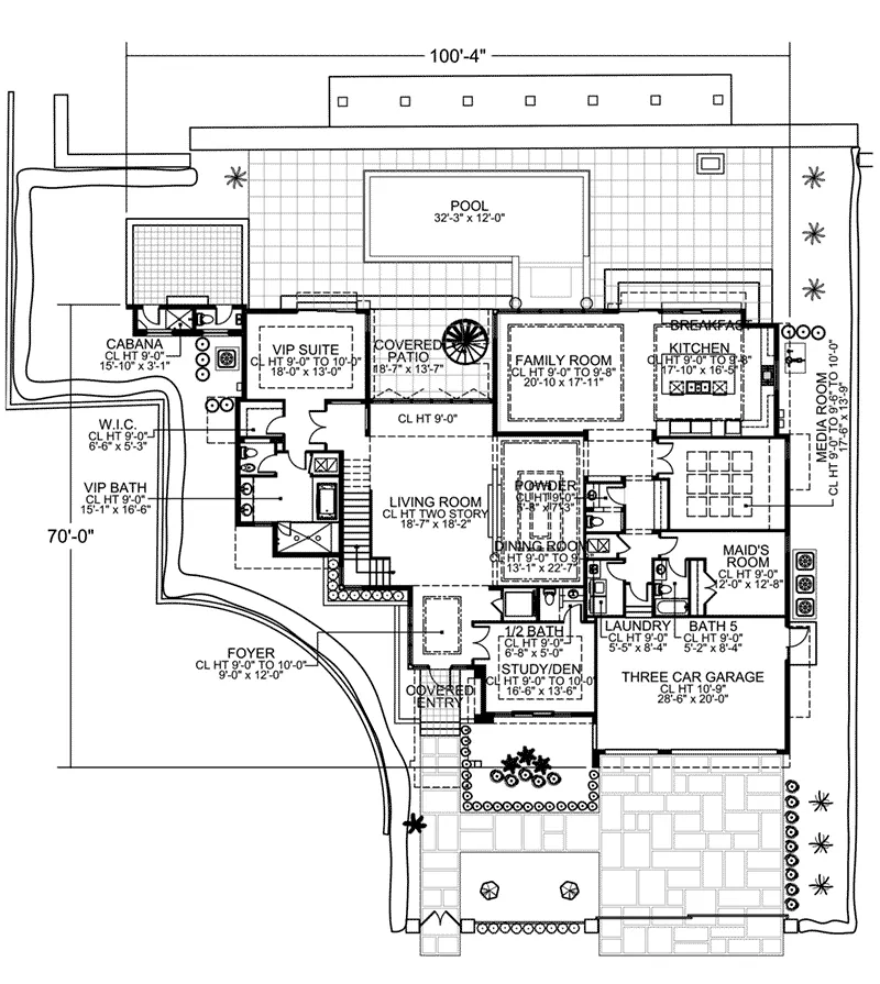 Contemporary House Plan First Floor - Mio Luxury Modern Home 106D-0051 - Shop House Plans and More