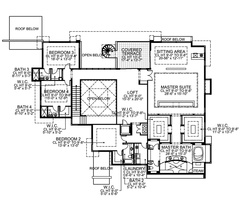 Contemporary House Plan Second Floor - Mio Luxury Modern Home 106D-0051 - Shop House Plans and More