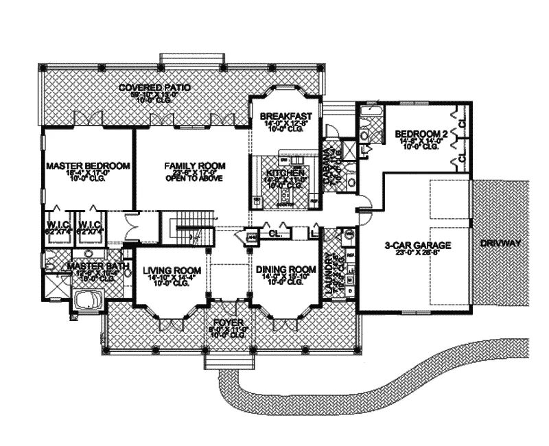 Florida House Plan First Floor - Sebastian Manor Luxury Home 106S-0018 - Shop House Plans and More