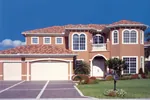 Luxury Two-Story Stucco Home With Exquisite Large Arched Windows