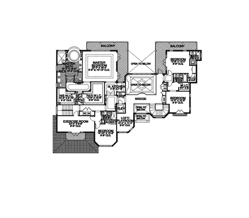 Florida House Plan Second Floor - Isleworth Manor Santa Fe Home 106S-0060 - Search House Plans and More