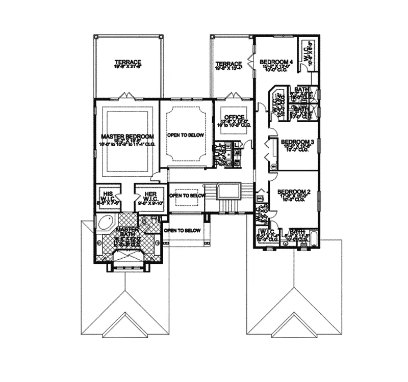 Southwestern House Plan Second Floor - Ortega Point Luxury Home 106S-0062 - Shop House Plans and More