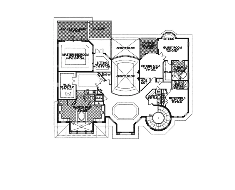 Southwestern House Plan Second Floor - Placida Spanish Luxury Home 106S-0068 - Shop House Plans and More