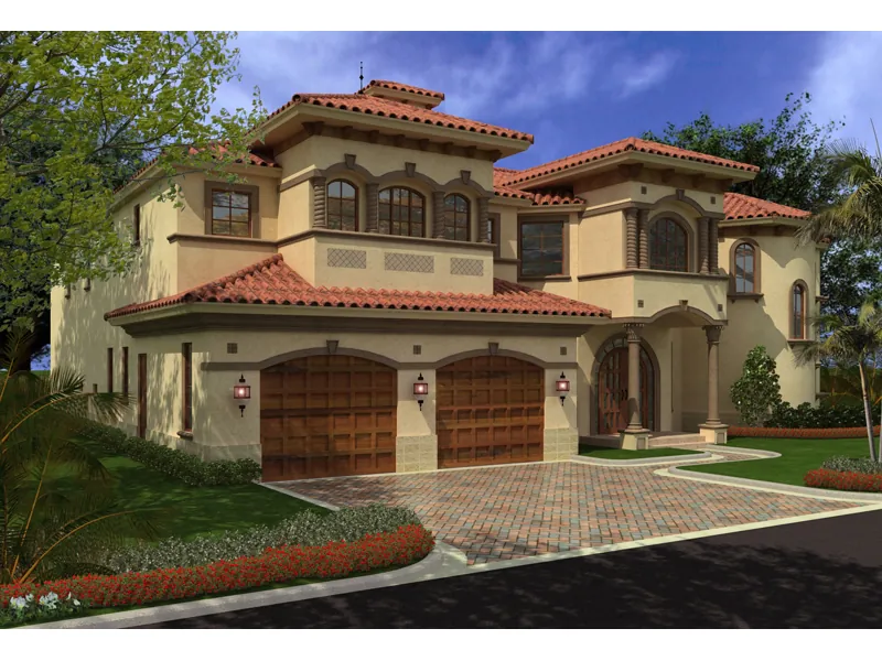 Southwestern House Plan Color Image of House - Placida Spanish Luxury Home 106S-0068 - Shop House Plans and More