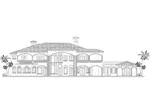 Santa Fe House Plan Rear Elevation - De Leon Springs Spanish Home 106S-0074 - Search House Plans and More