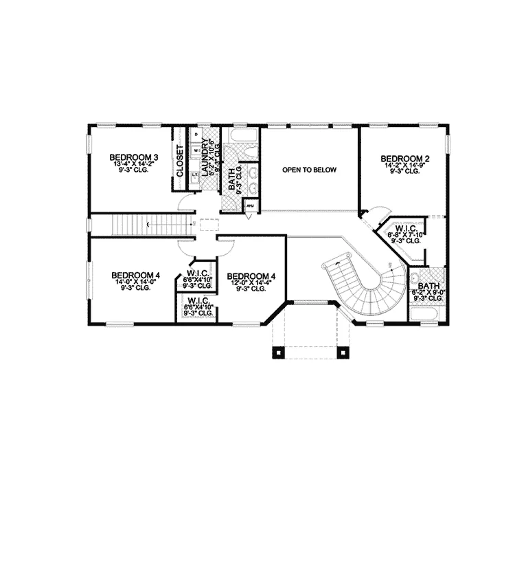 Sunbelt House Plan Second Floor - Catalina Canyon Santa Fe Home 106S-0085 - Search House Plans and More