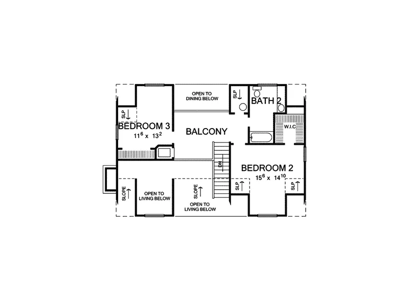 Bungalow House Plan Second Floor - Hunters Pointe Bungalow Home 111D-0003 - Search House Plans and More