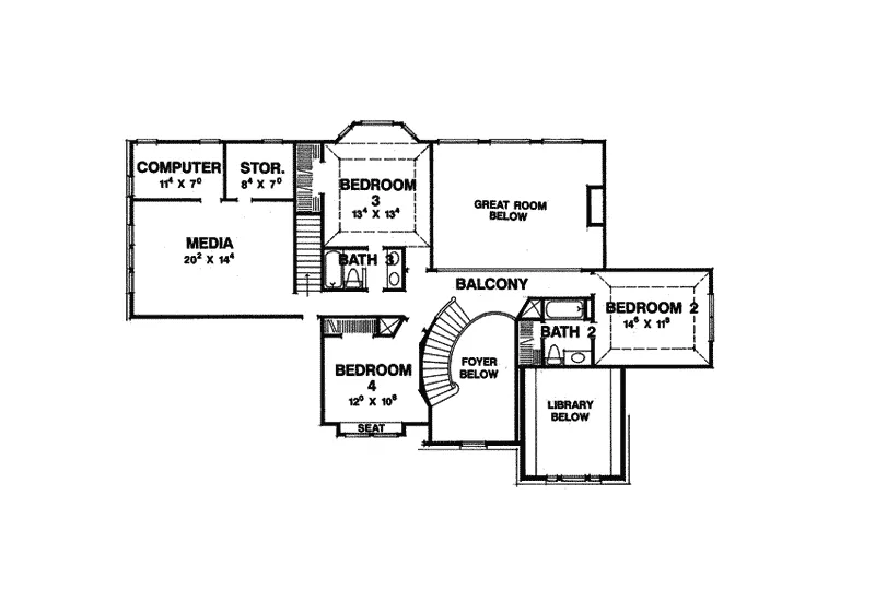 European House Plan Second Floor - Questover Manor Luxury Home 111S-0003 - Shop House Plans and More