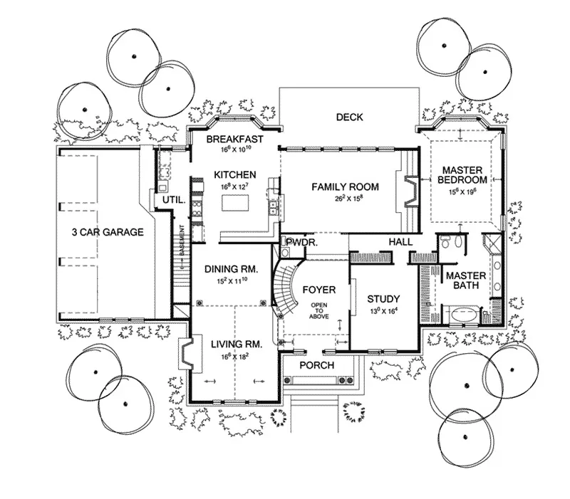 European House Plan First Floor - Blenheim Luxury Home 111S-0004 - Search House Plans and More